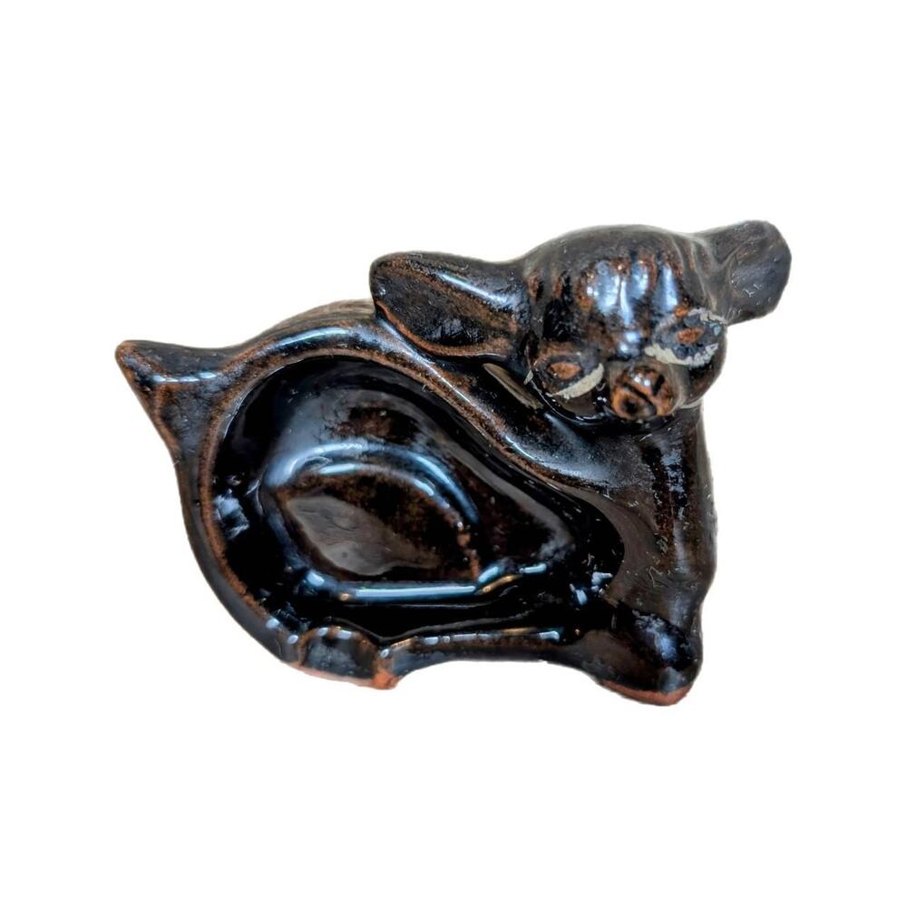 VINTAGE CERAMIC DEER ASHTRAY